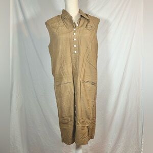 Vtg MALISY Italy Silk Button Down Dress Medium